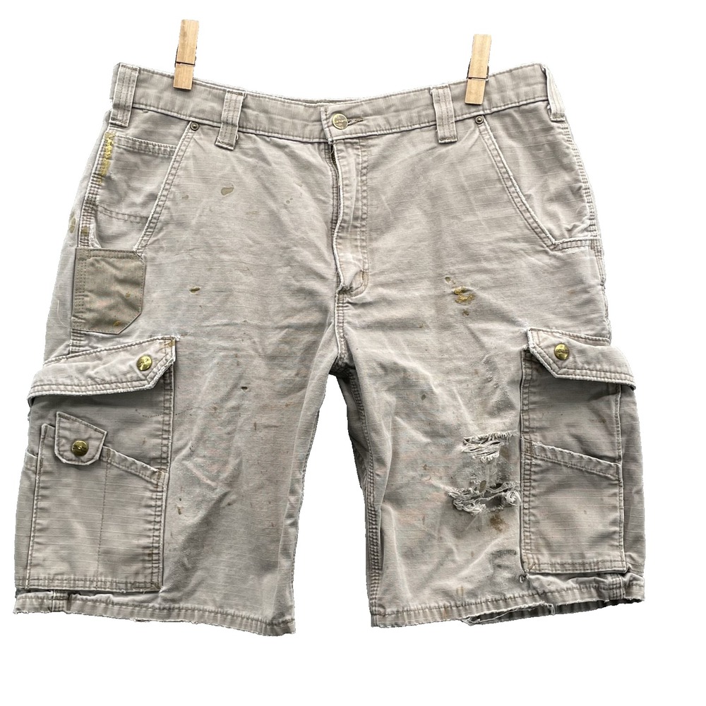 Carhartt Ripstop Cargo Shorts Mens 36 Relaxed Workwear Hike Surplus Gorpcore 90s